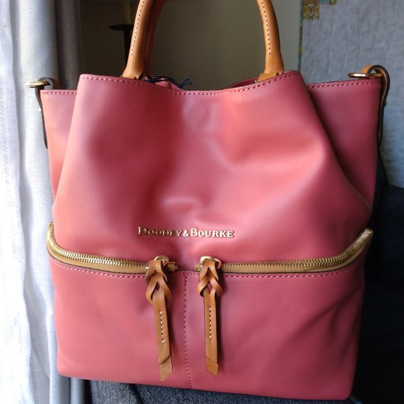 Dooney & Bourke Handbags - Dooney Bourke City Leather Dawson Satchel Dusty Rose color